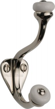 Click Here To Enlarge This Photo Of V1048-PNF Heritage Brass Hat & Coat Hook Polished Nickel Finish