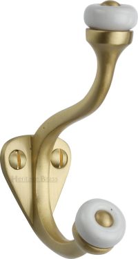Click Here To Enlarge This Photo Of V1048-SB Heritage Brass Hat & Coat Hook Satin Brass Finish