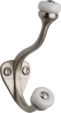 Click Here To Enlarge This Photo Of V1048-SN Heritage Brass Hat & Coat Hook Satin Nickel Finish