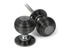 46403 From the Anvil Pewter Heavy Beehive Mortice&sol;Rim Knob Set