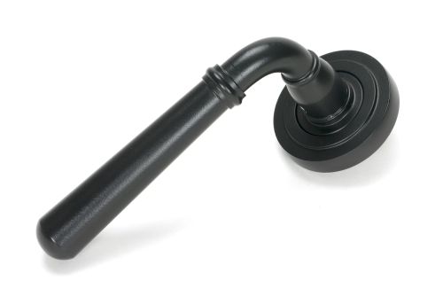 Click Here To Enlarge This Photo Of 46460 From the Anvil Matt Black Newbury Lever on Rose Set &lpar;Art Deco&rpar;