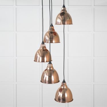 Click Here To Enlarge This Photo Of 49736 From the Anvil Smooth Copper Brindley Cluster Pendant