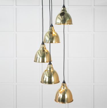 Click Here To Enlarge This Photo Of 49738 From the Anvil Smooth Brass Brindley Cluster Pendant