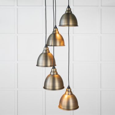 Click Here To Enlarge This Photo Of 49742 From the Anvil Aged Brass Brindley Cluster Pendant
