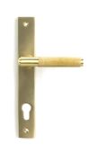50841 From the Anvil Satin Brass Brompton Slimline Lever Espag&period; Lock Set - 92mm centres - 212mm Screw Centres