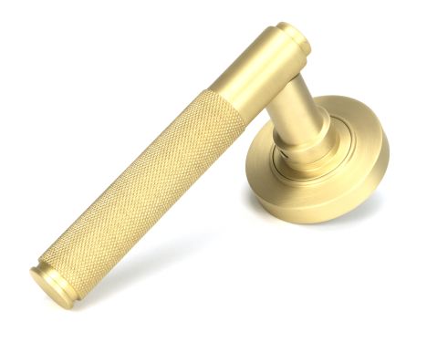Click Here To Enlarge This Photo Of 50847 From the Anvil Satin Brass Brompton Lever on Rose Set &lpar;Plain&rpar; - Unsprung