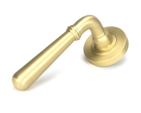 Click Here To Enlarge This Photo Of 50853 From the Anvil Satin Brass Newbury Lever on Rose Set &lpar;Plain&rpar;