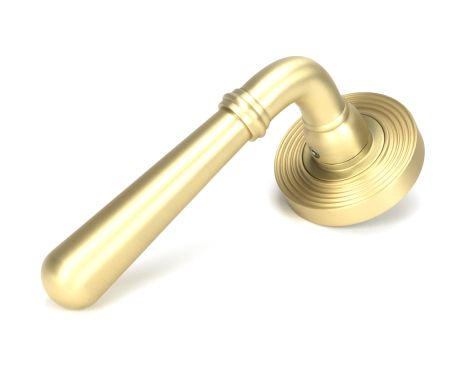 Click Here To Enlarge This Photo Of 50855 From the Anvil Satin Brass Newbury Lever on Rose Set &lpar;Beehive&rpar;