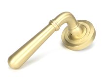 50858 From the Anvil Satin Brass Newbury Lever on Rose Set &lpar;Art Deco&rpar; - Unsprung