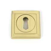 50875 From the Anvil Satin Brass Round Escutcheon &lpar;Square&rpar;