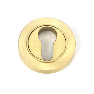 Click Here To Enlarge This Photo Of 50876 From the Anvil Satin Brass Round Euro Escutcheon &lpar;Plain&rpar;