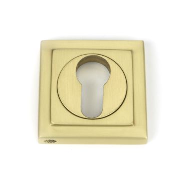 Click Here To Enlarge This Photo Of 50879 From the Anvil Satin Brass Round Euro Escutcheon &lpar;Square&rpar;