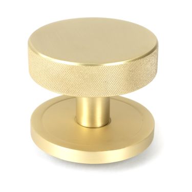 Click Here To Enlarge This Photo Of 50893 From the Anvil Satin Brass Brompton Centre Door Knob &lpar;Plain&rpar;
