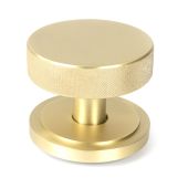 50894 From the Anvil Satin Brass Brompton Centre Door Knob &lpar;Art Deco&rpar;