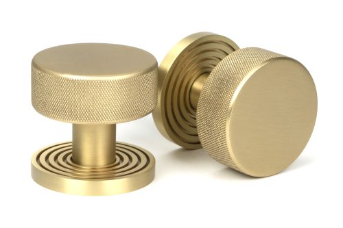 Click Here To Enlarge This Photo Of 50910 From the Anvil Satin Brass Brompton Mortice&sol;Rim Knob Set &lpar;Beehive&rpar;