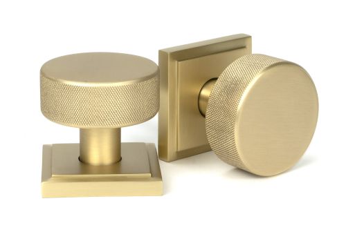 Click Here To Enlarge This Photo Of 50911 From the Anvil Satin Brass Brompton Mortice&sol;Rim Knob Set &lpar;Square&rpar;