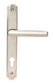 51187 From the Anvil Polished Nickel Art Deco Slimline Lever Espag&period; Lock Set - 92mm centres - 212mm Screw Centres