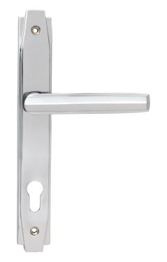 Click Here To Enlarge This Photo Of 51188 From the Anvil Polished Chrome Art Deco Slimline Lever Espag&period; Lock Set - 92mm centres - 212mm Screw Centres
