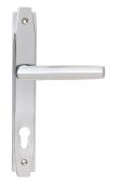 51188 From the Anvil Polished Chrome Art Deco Slimline Lever Espag&period; Lock Set - 92mm centres - 212mm Screw Centres