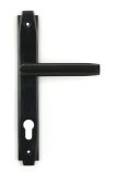 51189 From the Anvil Aged Bronze Art Deco Slimline Lever Espag&period; Lock Set - 92mm centres - 212mm Screw Centres