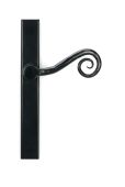 46397R From the Anvil Black Monkeytail Slimline Lever Espag&period; Latch Set - RH - 212mm Screw Centres