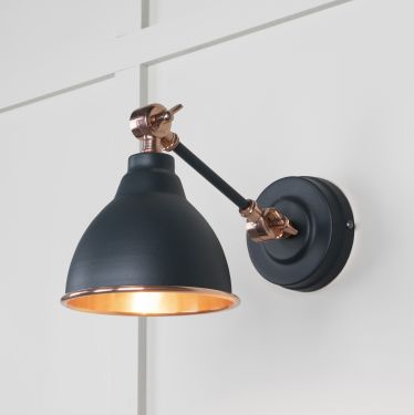 Click Here To Enlarge This Photo Of 49714SSO From the Anvil Smooth Copper Brindley Wall Light in Soot