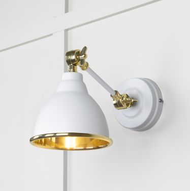 Click Here To Enlarge This Photo Of 49716SF From the Anvil Smooth Brass Brindley Wall Light in Flock