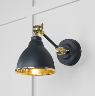 Click Here To Enlarge This Photo Of 49716SSO From the Anvil Smooth Brass Brindley Wall Light in Soot