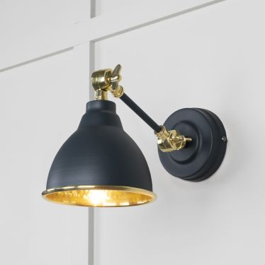 Click Here To Enlarge This Photo Of 49719SSO From the Anvil Hammered Brass Brindley Wall Light in Soot