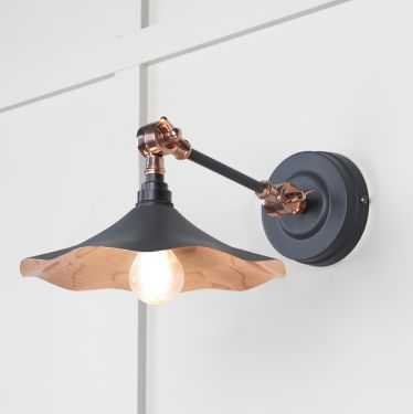 Click Here To Enlarge This Photo Of 49723SSL From the Anvil Smooth Copper Flora Wall Light in Slate
