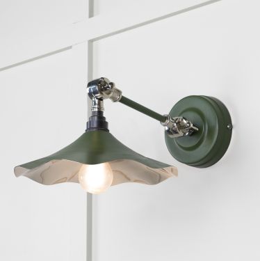 Click Here To Enlarge This Photo Of 49724SH From the Anvil Smooth Nickel Flora Wall Light in Heath