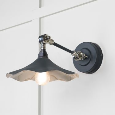 Click Here To Enlarge This Photo Of 49724SSO From the Anvil Smooth Nickel Flora Wall Light in Soot