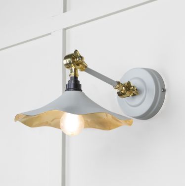 Click Here To Enlarge This Photo Of 49725SBI From the Anvil Smooth Brass Flora Wall Light in Birch