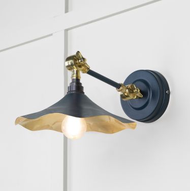 Click Here To Enlarge This Photo Of 49725SDU From the Anvil Smooth Brass Flora Wall Light in Dusk