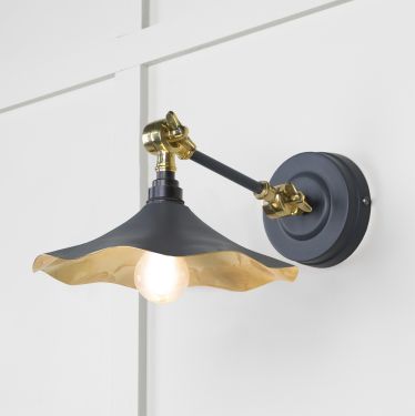 Click Here To Enlarge This Photo Of 49725SSL From the Anvil Smooth Brass Flora Wall Light in Slate