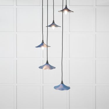 Click Here To Enlarge This Photo Of 49727SU From the Anvil Smooth Nickel Flora Cluster Pendant in Upstream