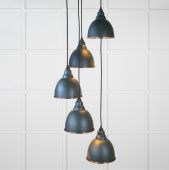 49739SDI From the Anvil Hammered Copper Brindley Cluster Pendant in Dingle