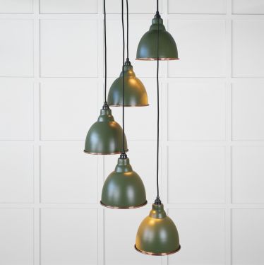 Click Here To Enlarge This Photo Of 49739SH From the Anvil Hammered Copper Brindley Cluster Pendant in Heath