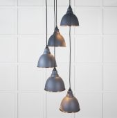 49739SSL From the Anvil Hammered Copper Brindley Cluster Pendant in Slate