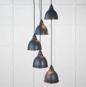 49739SSO From the Anvil Hammered Copper Brindley Cluster Pendant in Soot