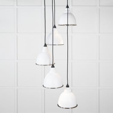 Click Here To Enlarge This Photo Of 49740SF From the Anvil Hammered Nickel Brindley Cluster Pendant in Flock