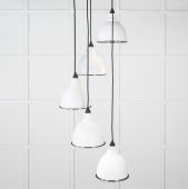 49740SF From the Anvil Hammered Nickel Brindley Cluster Pendant in Flock