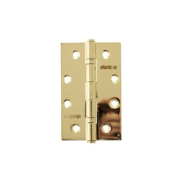 Click Here To Enlarge This Photo Of Atlantic - AH42525PB Slim Knuckle Ball Bearing Hinges 4&Prime; x 2&period;5&Prime; x 2&period;5mm &ndash; Polished Brass