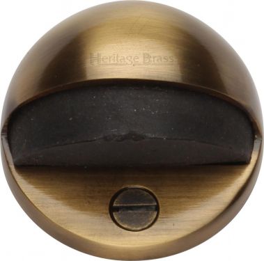 Click Here To Enlarge This Photo Of V1080-AT Heritage Brass Shielded Door Stop Antique Brass Finish