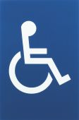 AR607D Hoppe Arrone 100mm x 150mm Disabled Sign - &lpar;Nylon&rpar; Cobalt Blue - 8507938