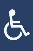 AR607D Hoppe Arrone 100mm x 150mm Disabled Sign - &lpar;Nylon&rpar; Midnight Blue - 8507973