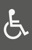 AR607D Hoppe Arrone 100mm x 150mm Disabled Sign - &lpar;Nylon&rpar; Anthracite Grey - 87132305
