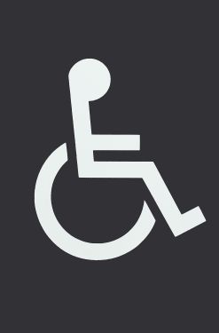 Click Here To Enlarge This Photo Of AR607D Hoppe Arrone 100mm x 150mm Disabled Sign - &lpar;Nylon&rpar; Black - 8507959