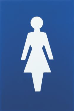 Click Here To Enlarge This Photo Of AR607F Hoppe Arrone 100mm x 150mm Female Sign - &lpar;Nylon&rpar; Cobalt Blue - 8508015