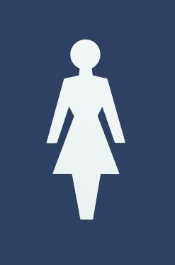 Click Here To Enlarge This Photo Of AR607F Hoppe Arrone 100mm x 150mm Female Sign - &lpar;Nylon&rpar; Midnight Blue - 8508050
